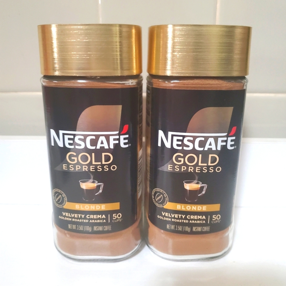 Nescafe gold blonde espresso instant coffee 2 jars 3.5oz